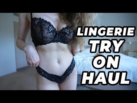 KatiaBang Lingerie Try On Haul Red And Black Lingeries Haul Modelly