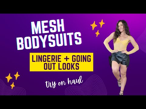 4K Mesh Lingerie Bodysuits Try-On Haul.