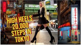 4K TOKYO! Follow me Harajuku, Shinjuku, Shibuya Thigh High high heeled Boots and Skirt in Japan