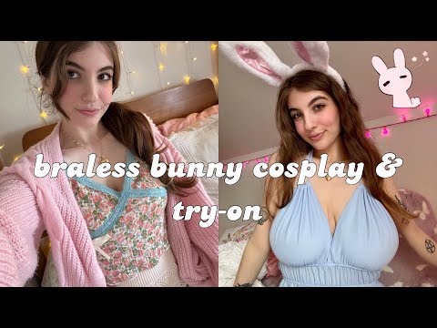 bunny cosplay & try-on (without “support”)