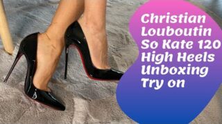 Christian Louboutin So Kate 120 patent high heels unboxing and try on