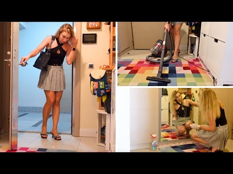 Coming Home & Cleaning in Real Time | Vacuum, Mirror Wiping & Relaxing Sounds