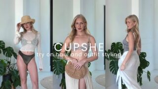 CUPSHE bikini try on haul and outfit styling