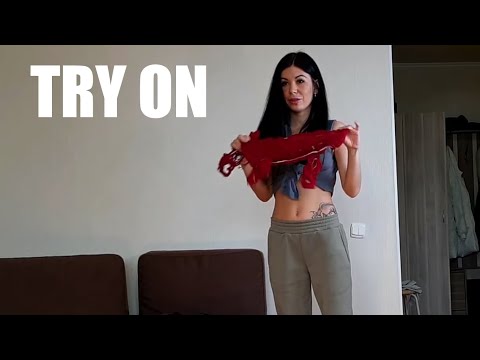 cute tattoo girl wearing  swimsuit || bikini try on haul