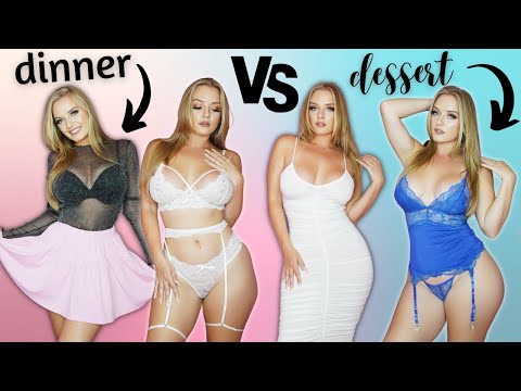 Dinner Date Outfits vs Evening Lingerie from Ekouaer Badd Angel Lingerie Clothing Try On Haul Review