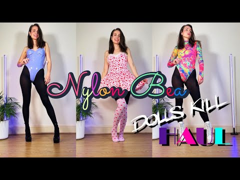 Dolls Kill Haul | Bodysuits, Dresses, Skirts | Unboxing & Try On | Styling With Black Tights