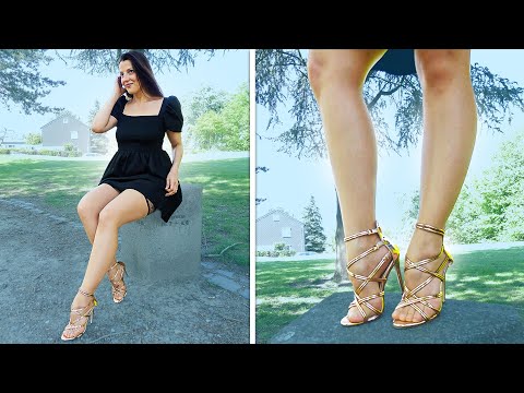 Golden HIGH HEEL Sandals – Amazing Look ❤ ❤ | Try On HIGH HEELS | Kats little world – Heels