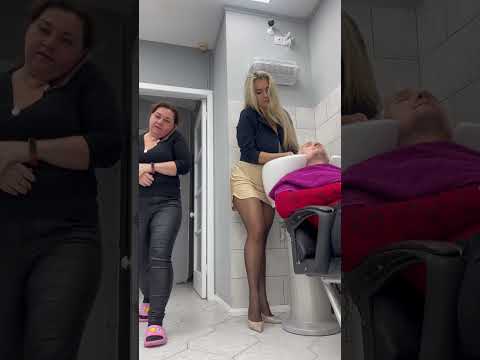 Hair Wash by Beautiful Barber Lady
