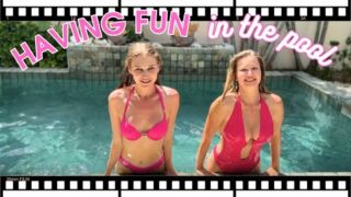 Having Fun with my friend Christine / Play in Swimming Pool