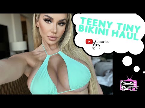 Hotter Than Lingerie! Teeny Tiny String Bikini Try On Haul | Claudia Fijal