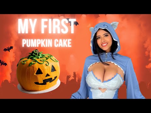 I Tried Baking a Pumpkin Cake for the First Time 🎃 (Halloween Disaster?)