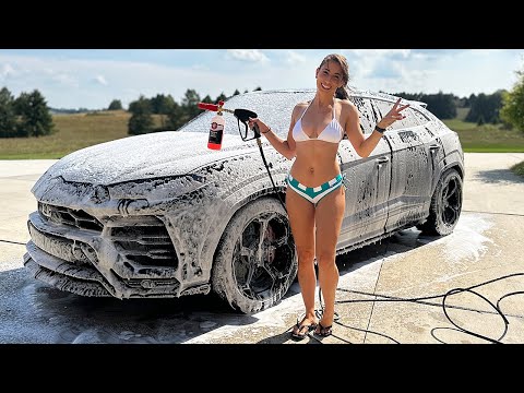 My FIRST Bikini Car Wash! | Soaking Wet!