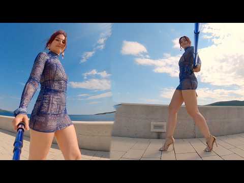 Perfect Beach Look: Sheer Dress And Bikini Demonstration Jeny Smith