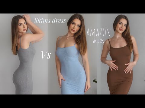 Skims Slip Dress VS Amazon Dupes