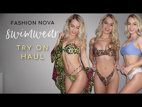 Try on Haul Swimwear // FASHION NOVA