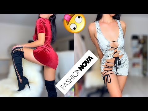 TRYING ON FASHION NOVA'S SUPER SHORT & TINY DRESSES | Should I send it back or keep it?!