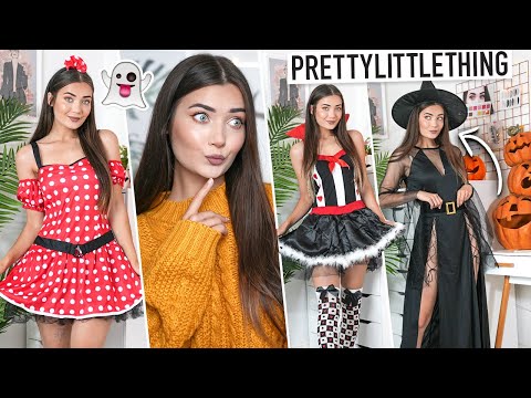 TRYING ON PRETTY LITTLE THING #HALLOWEEN COSTUMES!